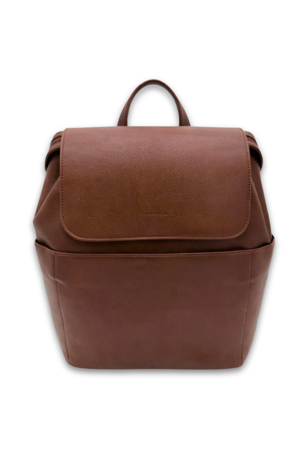 Dark Brown Drury Road Brielle 2.0 Vegan Leather Convertible Backpack Purse for Women on a white background. 