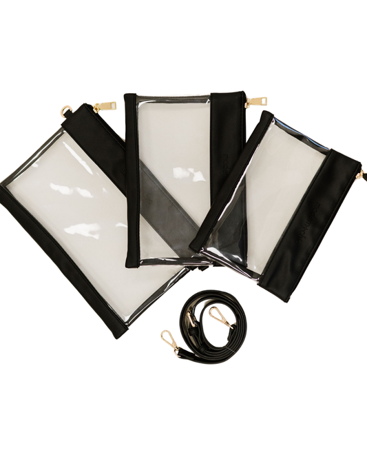 3-Piece Signature Clear Bag Set - Final Sale