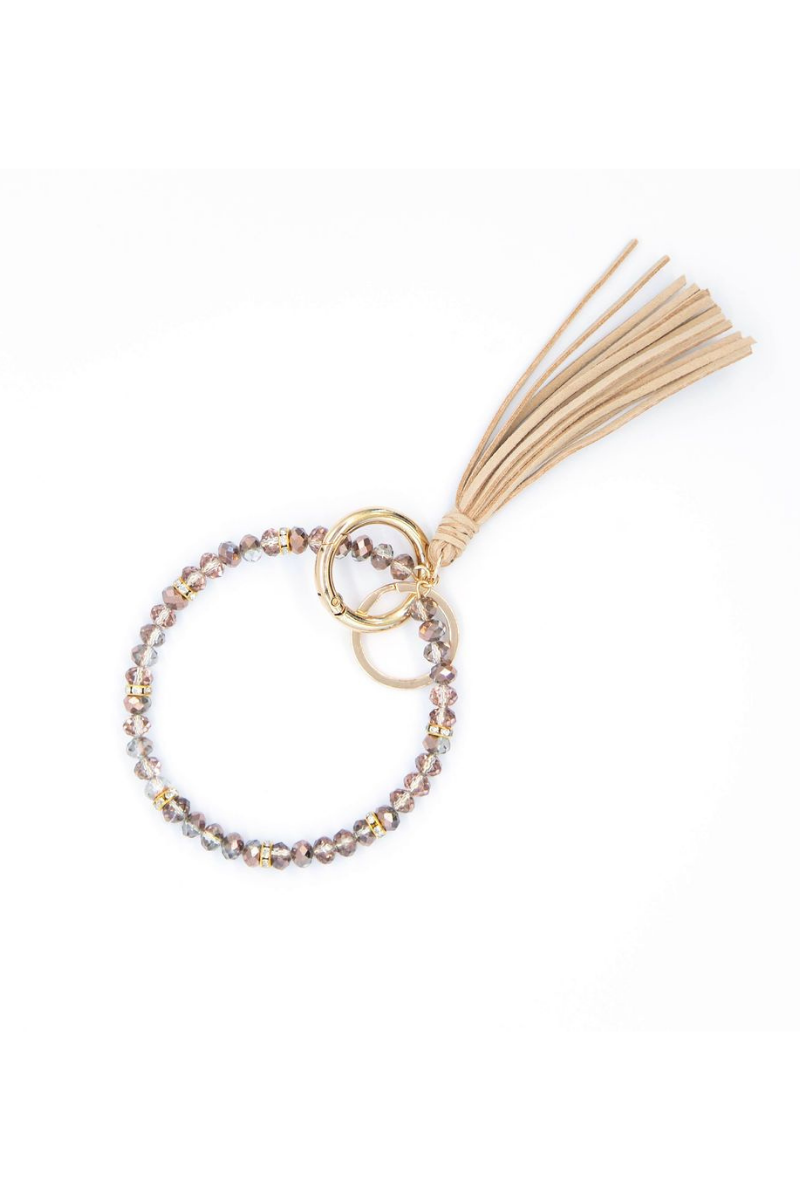 Zoey Beaded Keychain Bracelet - Final Sale