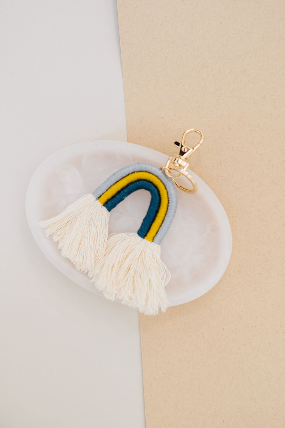 Ozzie Rainbow Tassel Keychain