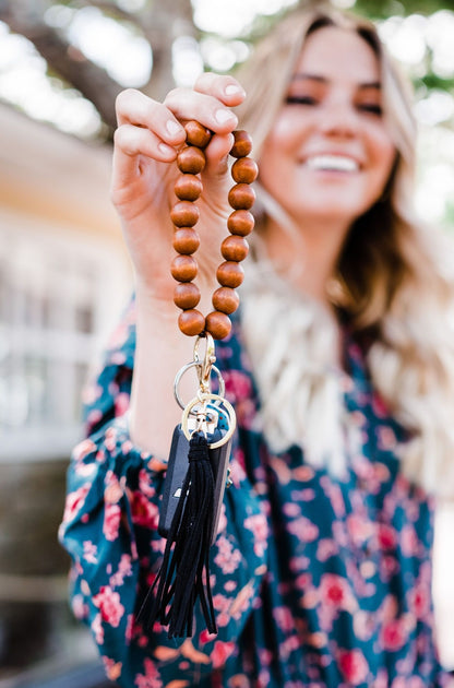 Ivy Wooden Keychain Bracelet - Final Sale