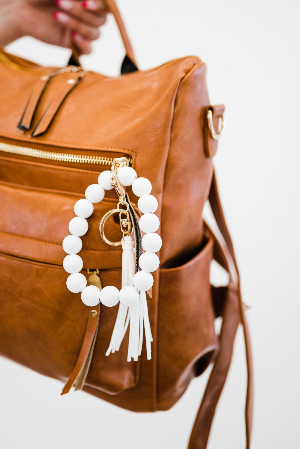 Sage Wooden Keychain Bracelet - Final Sale