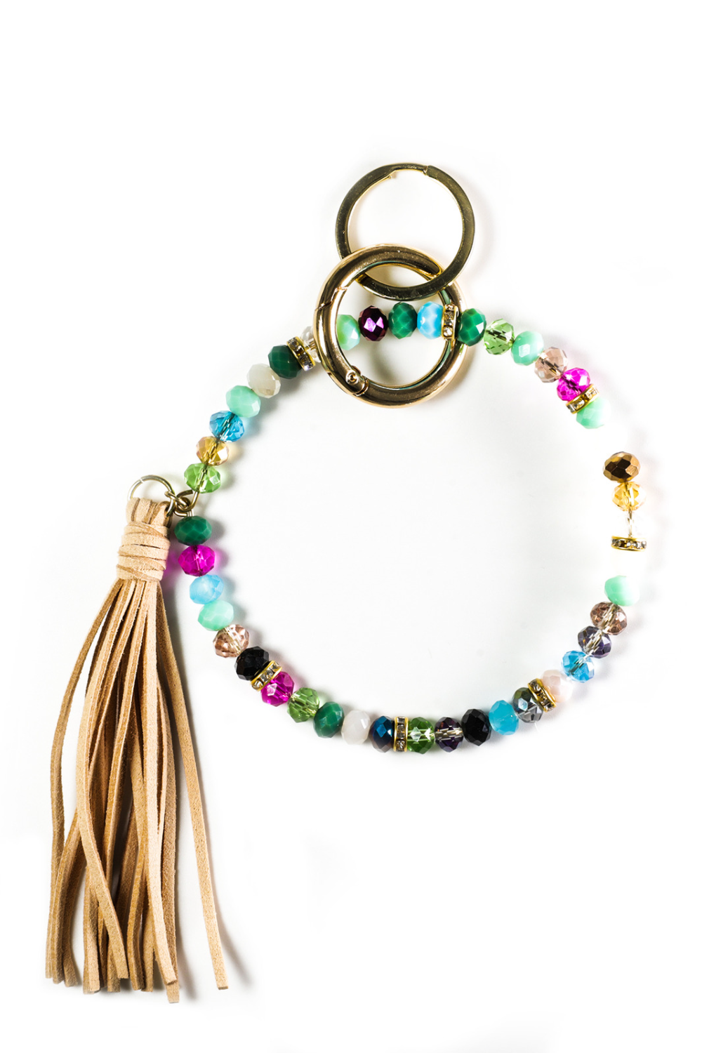 Zoey Beaded Keychain Bracelet - Final Sale