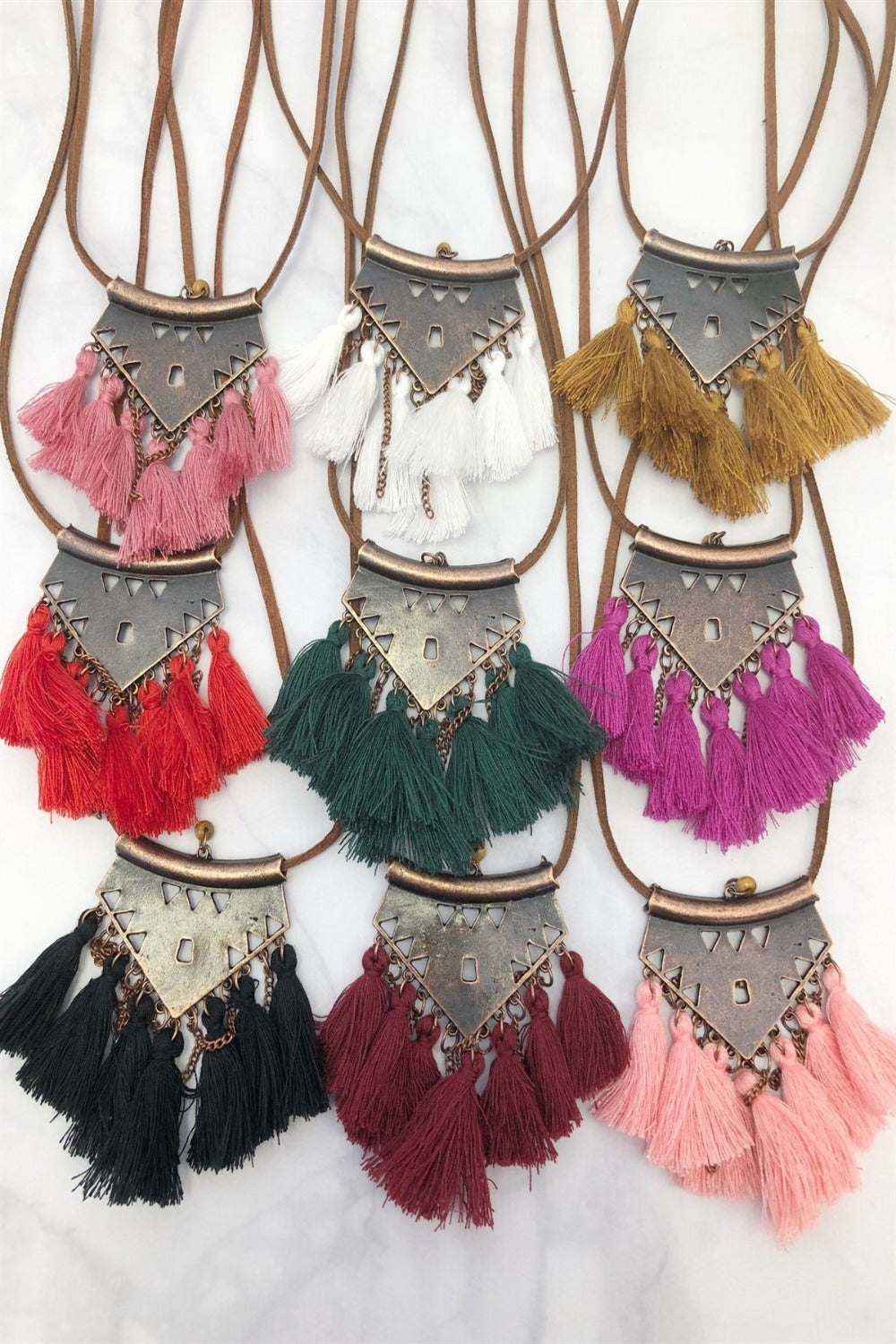 Fall Fringe Necklaces - Final Sale