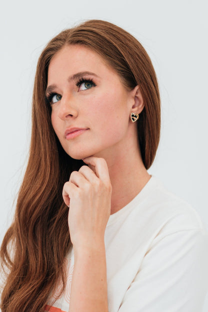 Naomi Leopard Print Stud Earrings - Final Sale